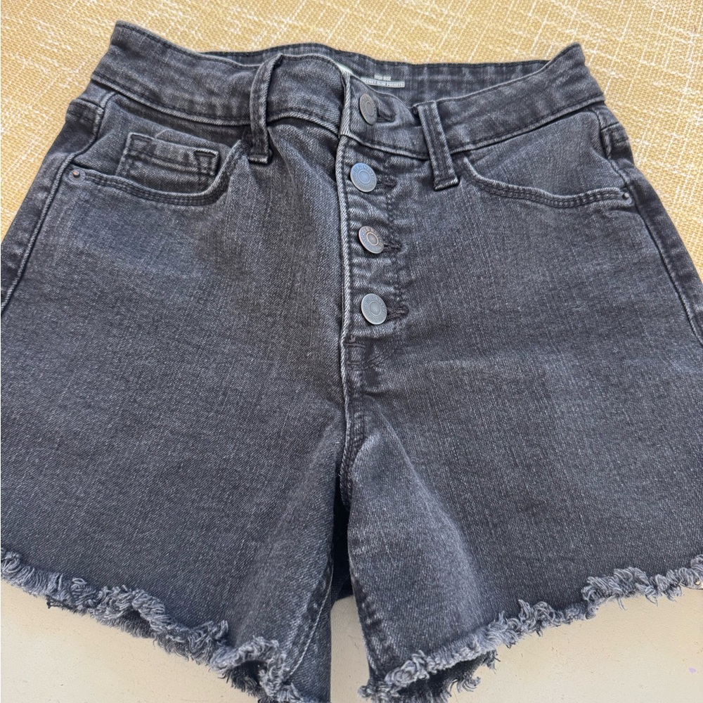 Old Navy high rise black denim shorts